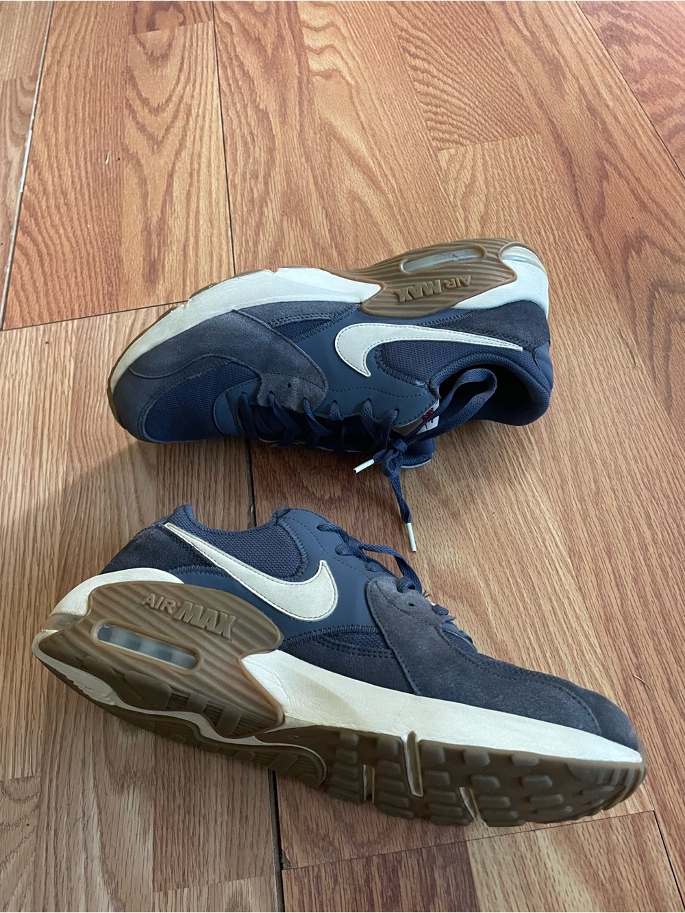 Nike Air Max Men’s Low Top Lace Up Sneakers Thunder Blue/Pale Ivory Size 12